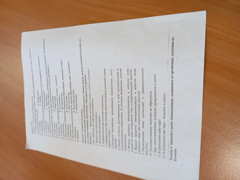 Выпиши по порядку номера, вслед за которыми даны сведения об инфузории-туфельке.