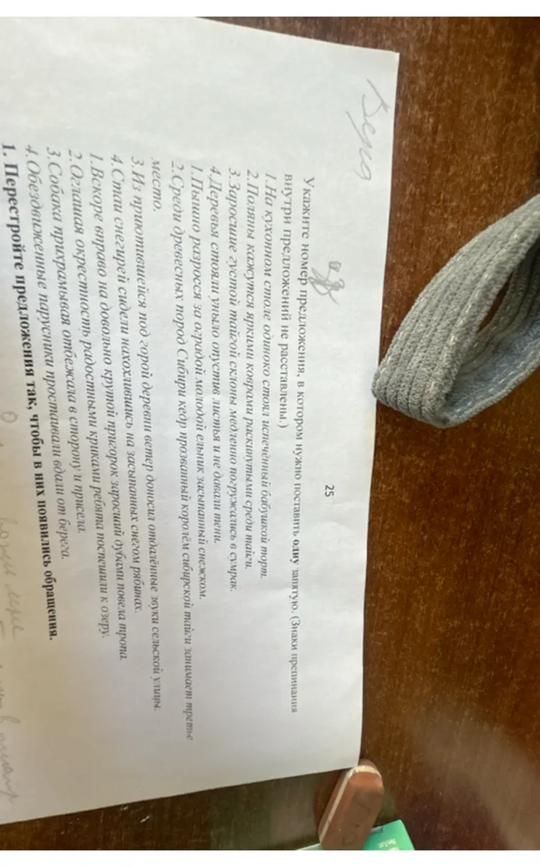 Укажите номер предложения, в котором нужно поставить одну запятую.