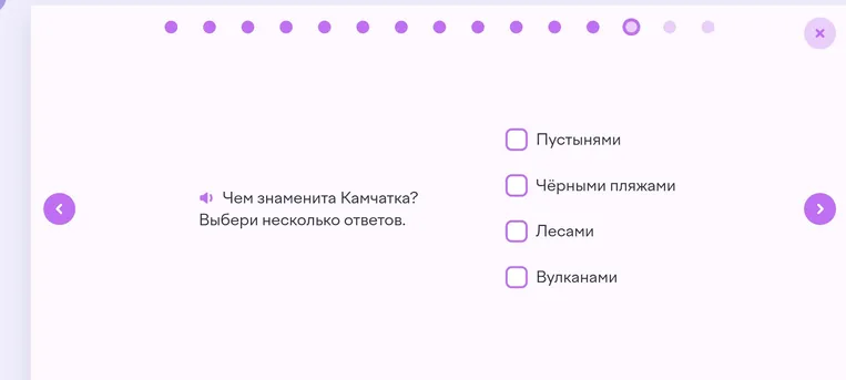 Чем знаменита Камчатка? Выбери несколько ответов.