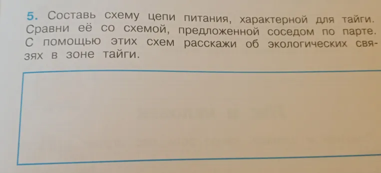 Составь схему цепи питания, характерной для тайги.