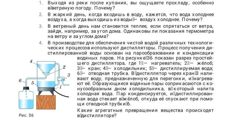 Выходя из реки после купания, вы ощущаете прохладу, особенно в ветреную погоду. Почему?