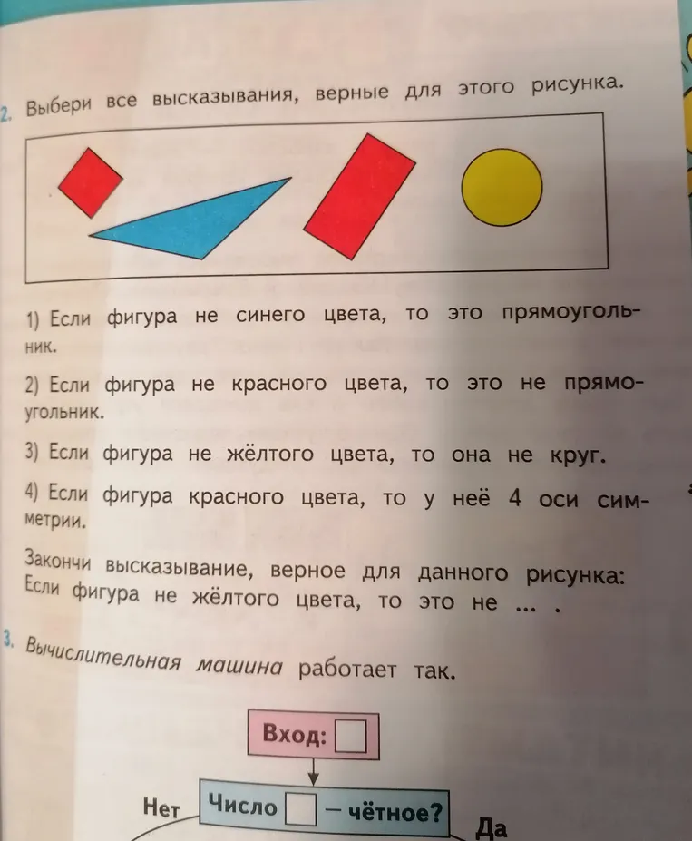 Выбери все высказывания, верные для этого рисунка.