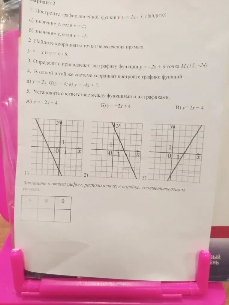 Постройте график линейной функции $y = 2x - 3$.