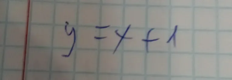 Постройте график функции y = x + 1