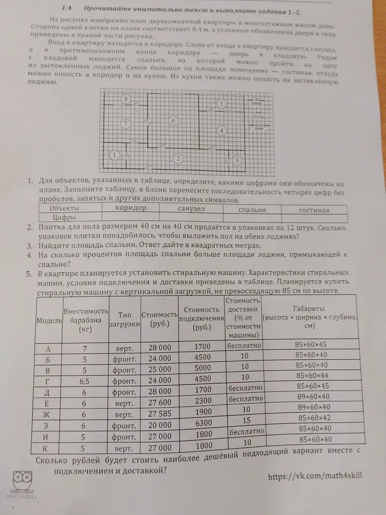 Прочитайте внимательно текст и выполните задания 1-5.