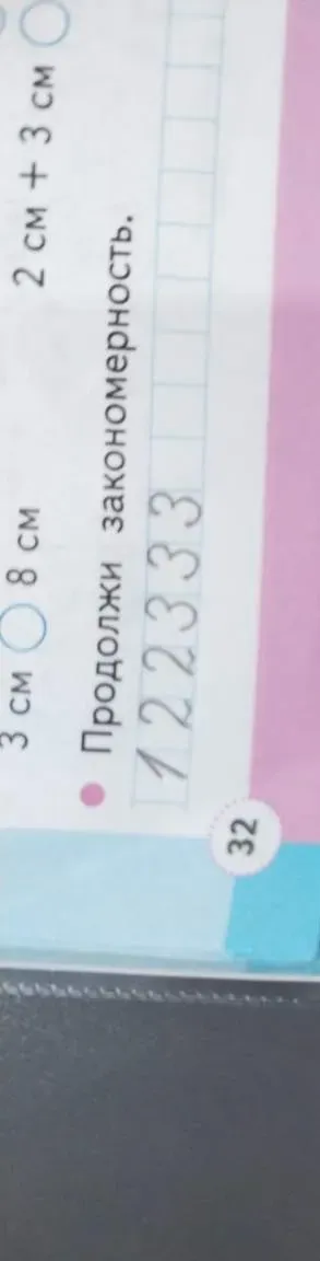 Продолжи закономерность 1, 2, 2, 3, 3, 3
