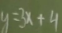 Построй график функции y=3x+4