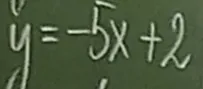 Построить график функции y = -5x + 2