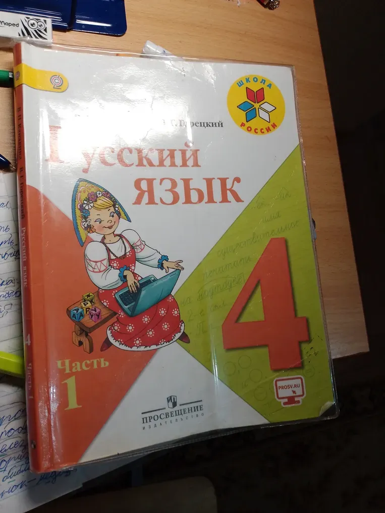 Определить склонение и падеж существительного, судя по надписям на тетради