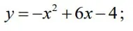 Постройте график функции $y = -x^2 + 6x - 4$
