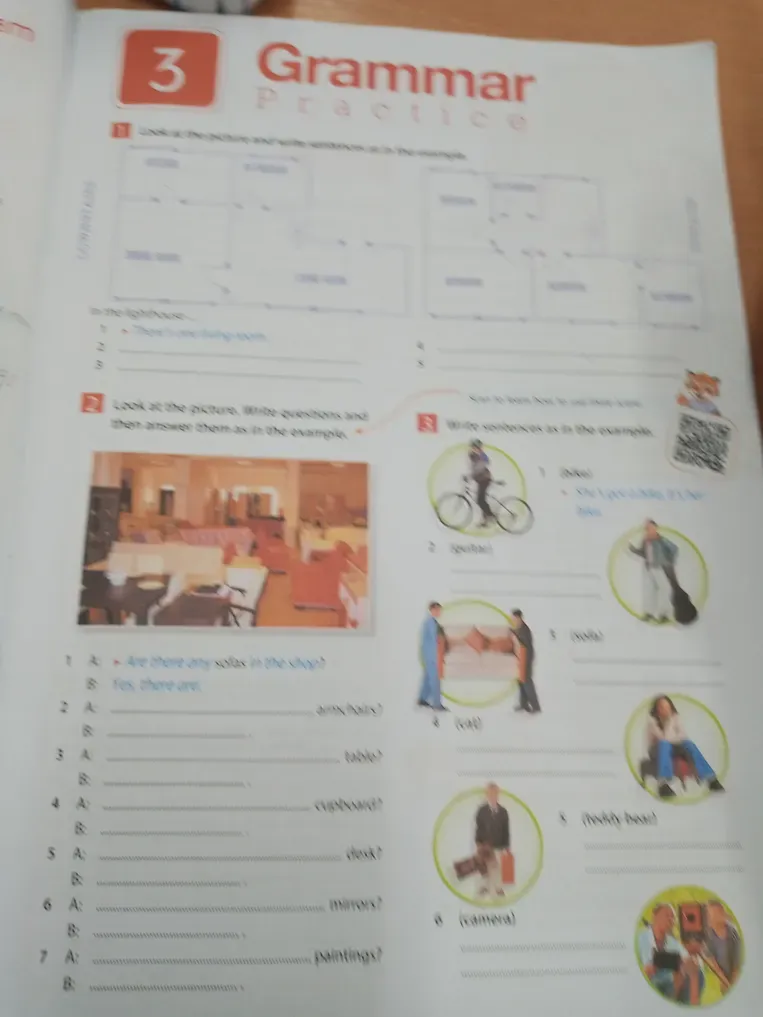 1. Look at the picture and write sentences as in the example.