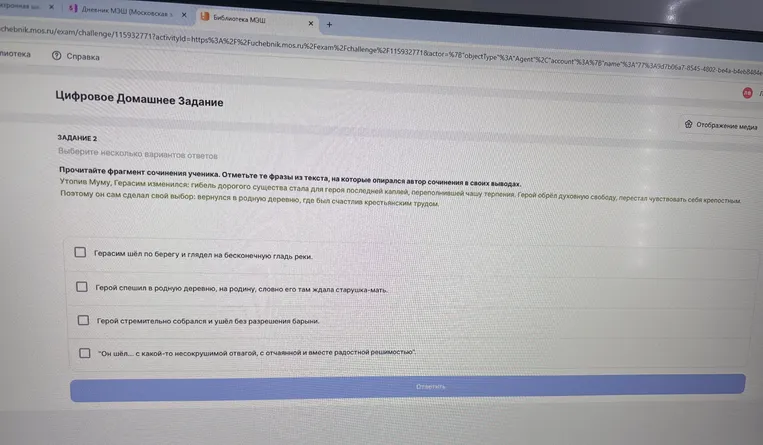 Прочитайте фрагмент сочинения ученика. Отметьте те фразы из текста, на которые опирался автор сочинения в своих выводах.