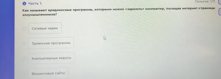 Как называют вредоносные программы, которыми можно «заразить» компьютер, посещая интернет-страницы злоумышленников?