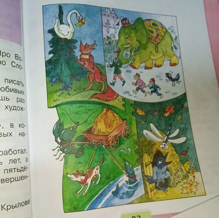 Назовите басни по картинкам