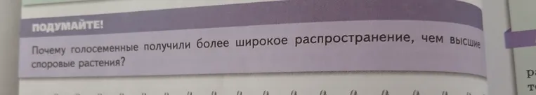Почему голосеменные получили более широкое распространение, чем высшие споровые растения?