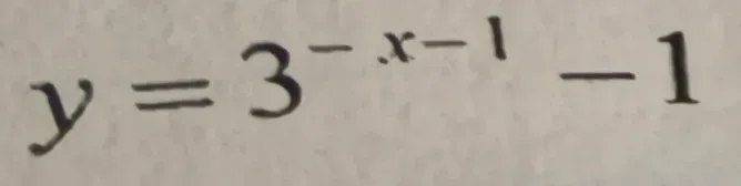 Постройте график функции y = 3^(-x-1) - 1