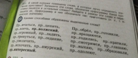 В какой колонке помещены слова, в которых легко определить значение приставки? Запишите эти слова, обозначая орфограмму.