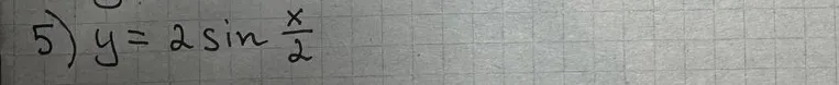 построить график функции $y = 2 \sin \frac{x}{2}$