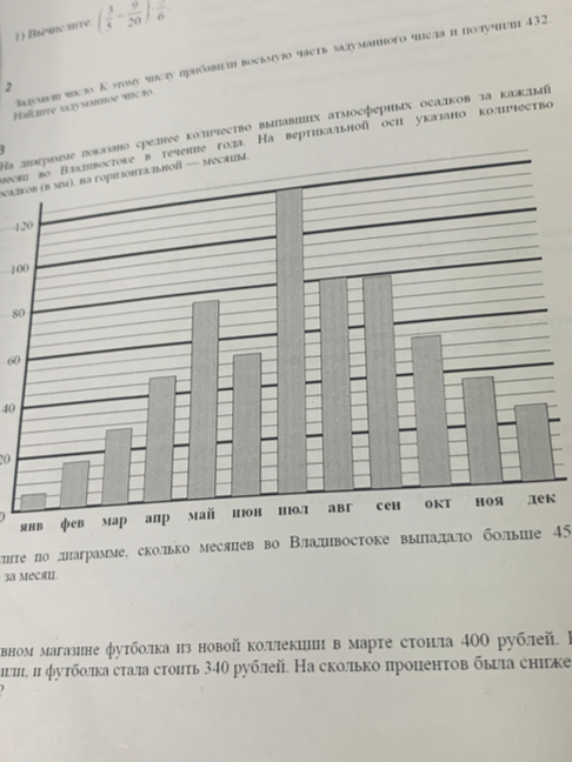 Вычислите: $(\frac{3}{5} - \frac{9}{20}) : \frac{6}{1}$