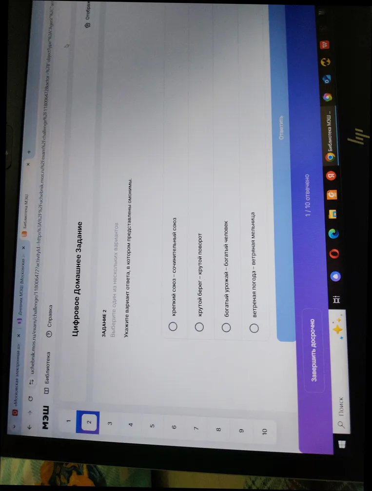 Укажите вариант ответа, в котором представлены омонимы.