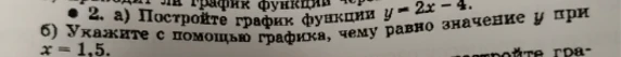 Постройте график функции y = 2x - 4.