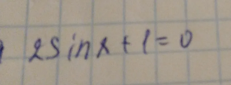 Решите уравнение $2 \sin x + 1 = 0$