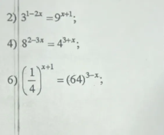 Решить уравнение $3^{1-2x} = 9^{x+1}$