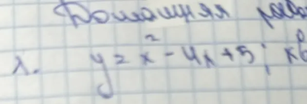 Постройте график функции y = x^2 - 4x + 5