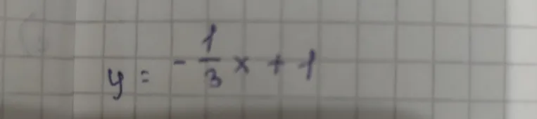 Построить график функции y = -1/3x + 1