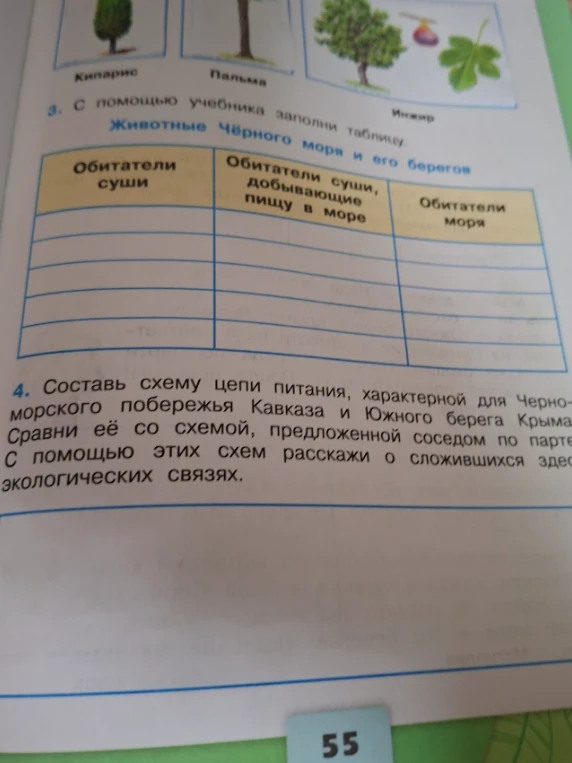 Составь схему цепи питания, характерной для Черноморского побережья Кавказа и Южного берега Крыма.