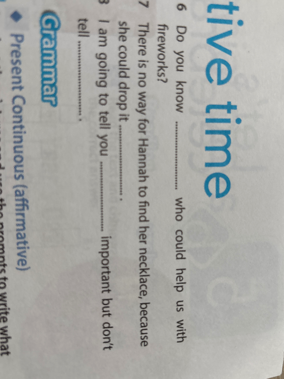 Дополните предложения словами