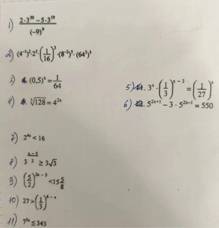 Вычислить значение выражения $\frac{2 \cdot 3^{20} - 5 \cdot 3^{19}}{(-9)^9}$
