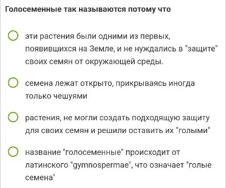 Голосеменные так называются потому что