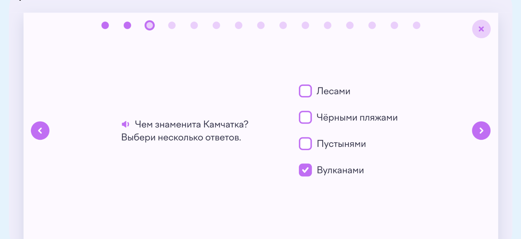Чем знаменита Камчатка? Выбери несколько ответов.