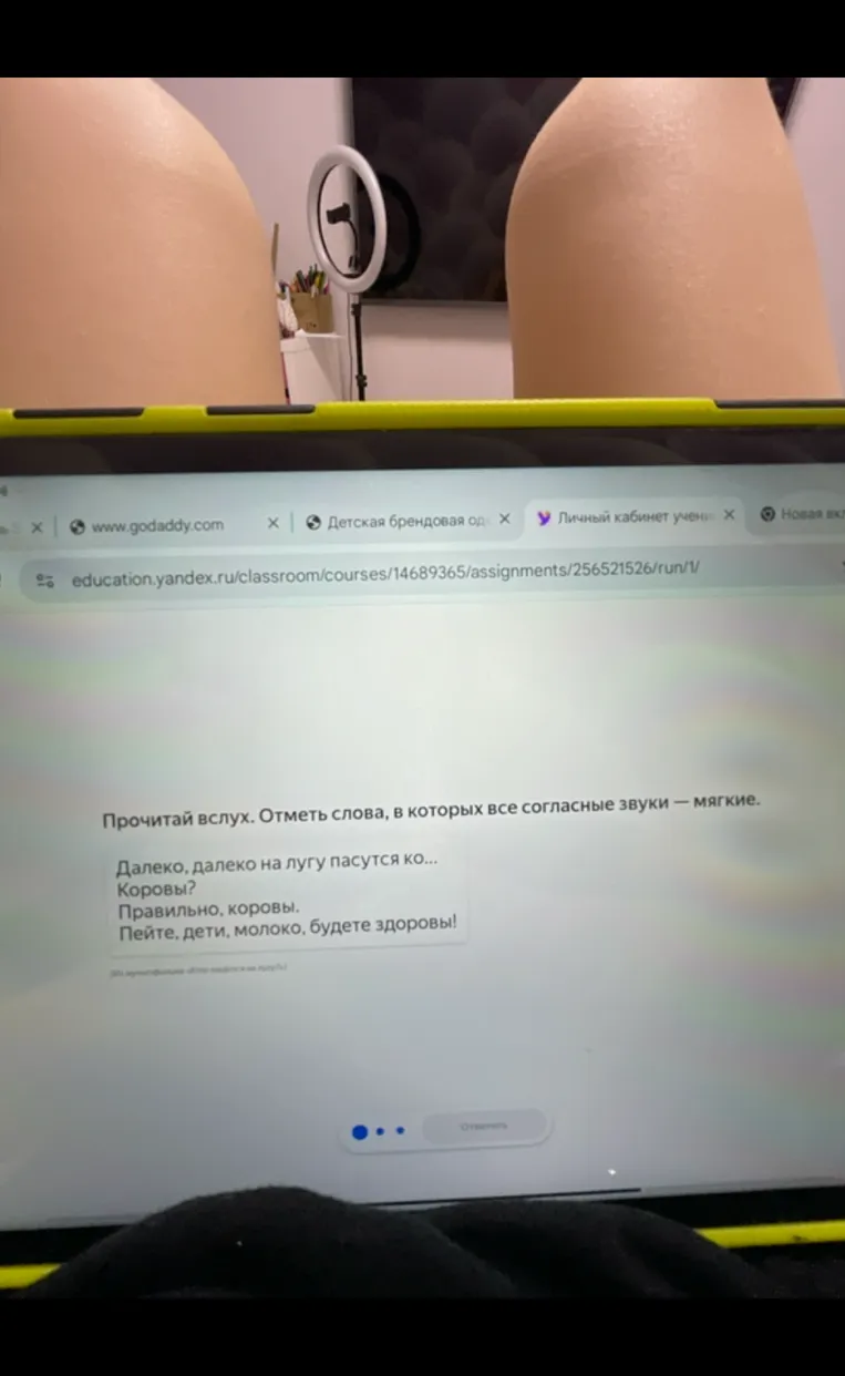 Отметь слова, в которых все согласные звуки — мягкие.