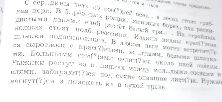 Прочитайте текст, вставляя пропущенные буквы. Выполните грамматический разбор предпоследнего предложения.
