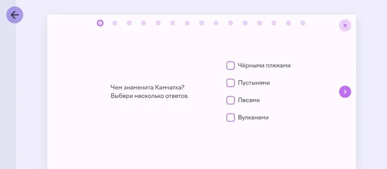 Чем знаменита Камчатка? Выбери несколько ответов.