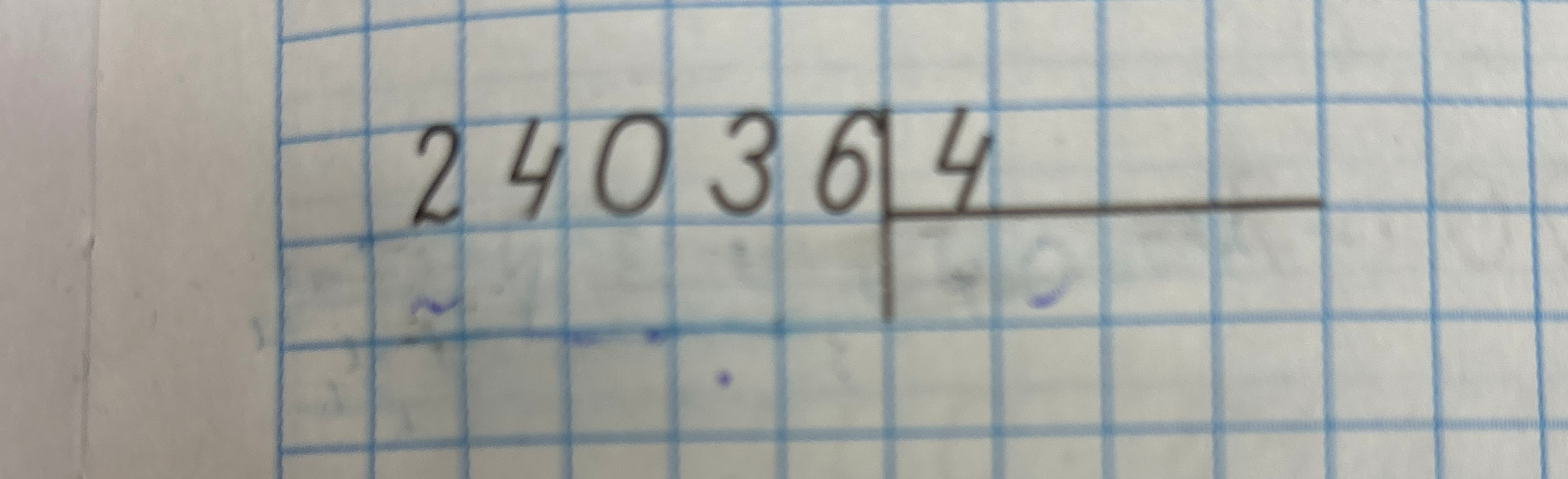 Выполните деление числа 240364 на 4 столбиком.