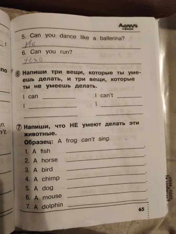 Напиши три вещи, которые ты умеешь делать, и три вещи, которые ты не умеешь делать.