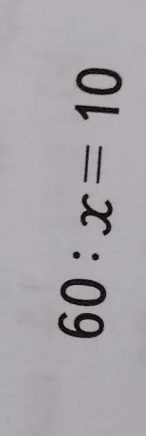 Решите уравнение 60 : x = 10