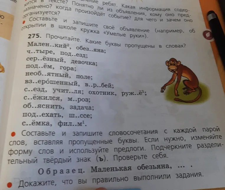 Прочитайте. Какие буквы пропущены в словах? Составьте и запишите словосочетания с каждой парой слов, вставляя пропущенные буквы.