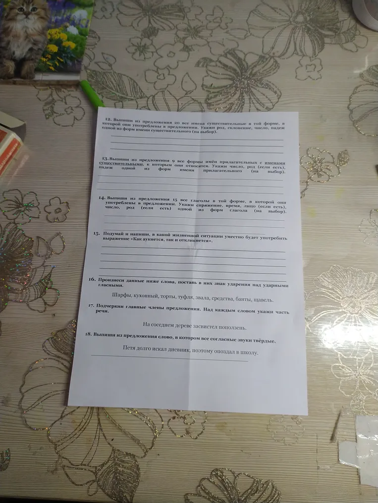 Выполни задания по русскому языку: объясни значение пословицы, расставь ударения, сделай синтаксический разбор и найди слово с твёрдыми согласными.