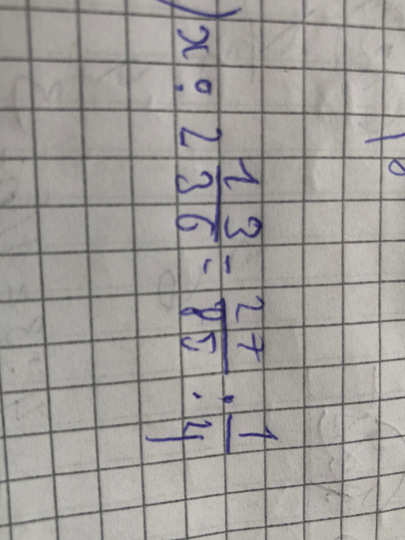 Решите уравнение x : 1/2 = 27/80