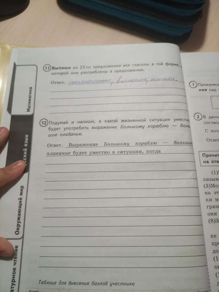 Подумай и напиши, в какой жизненной ситуации уместно будет употребить выражение Большому кораблю — большое плавание.