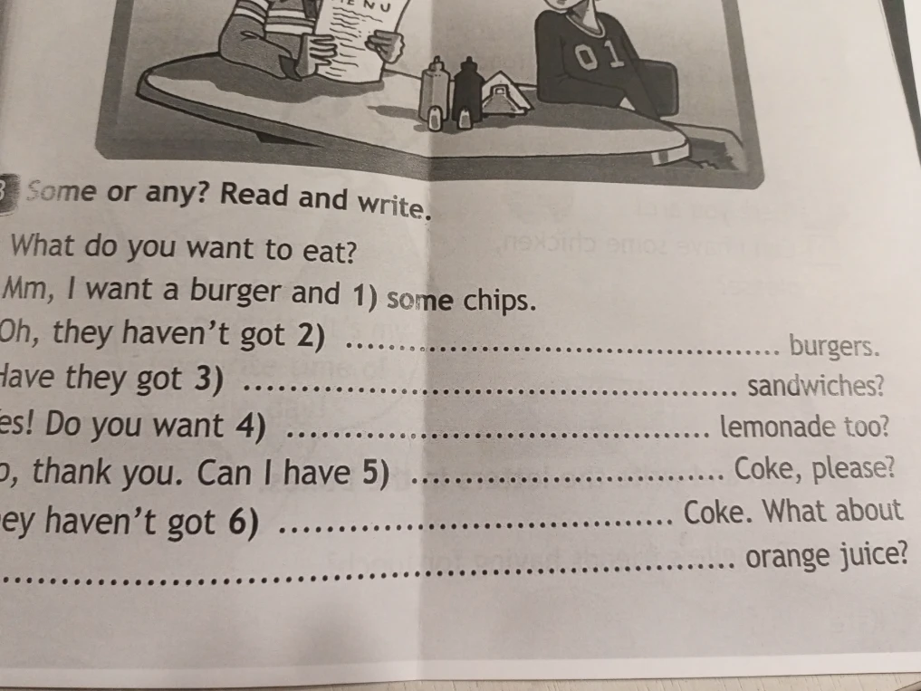 Some or any? Read and write.