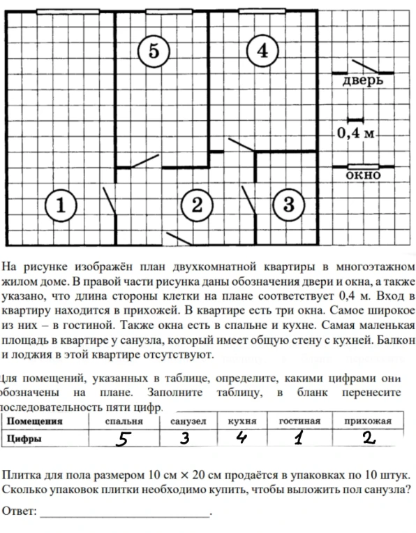 Сколько упаковок плитки необходимо купить, чтобы выложить пол санузла?