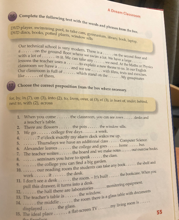 Complete the following text with the words and phrases from the box.