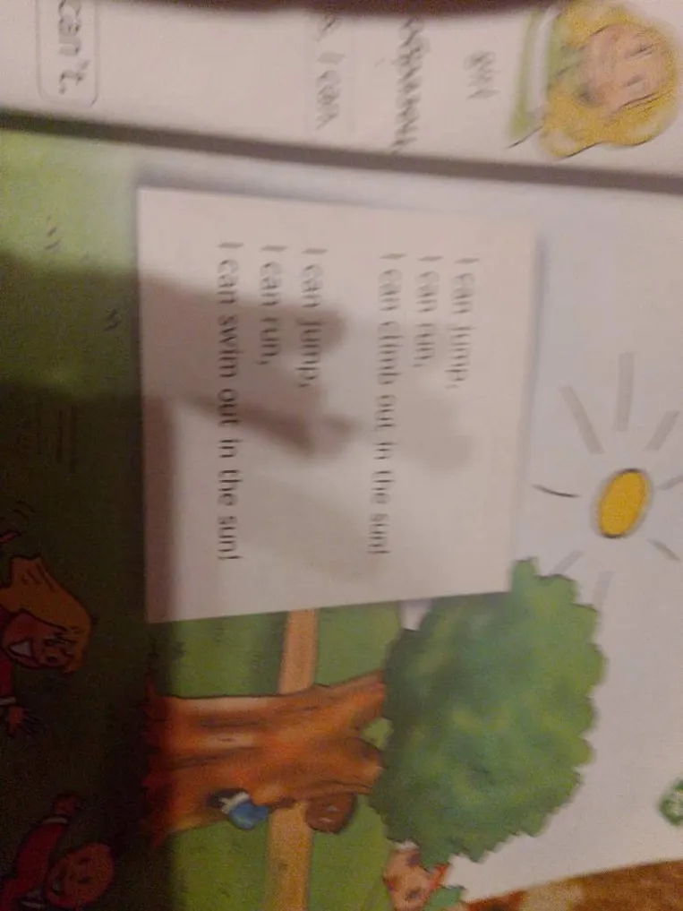 Прочитайте и переведите стихотворение: I can jump, I can run...