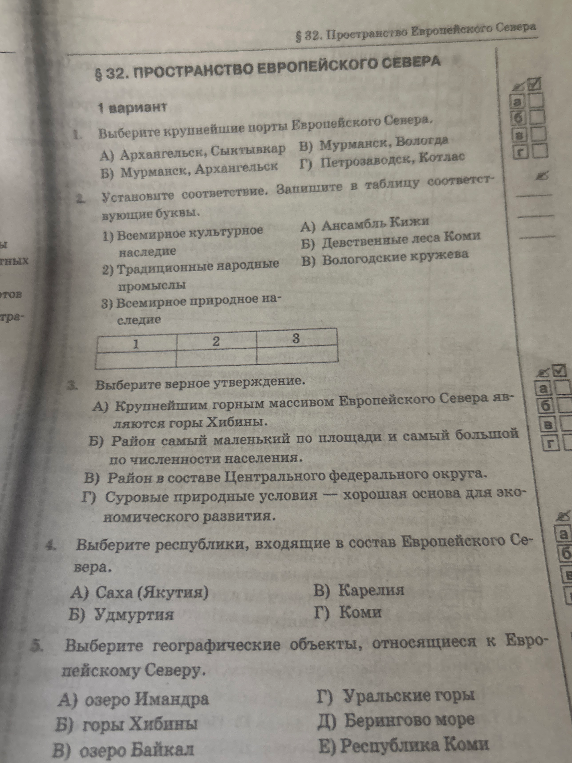 Выберите крупнейшие порты Европейского Севера.