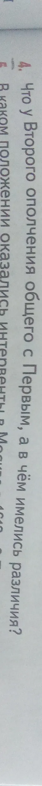 Что у Второго ополчения общего с Первым, а в чем имелись различия?